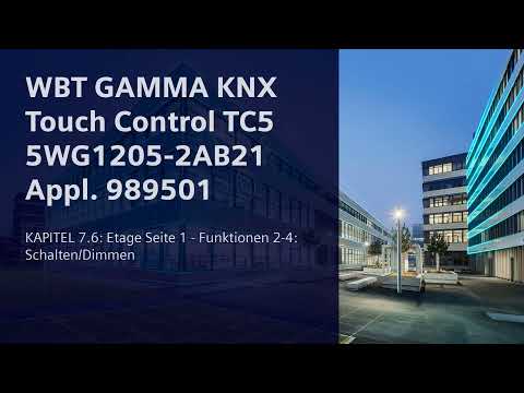 7.6 Siemens KNX Touch Control Panel TC5: Musterprojekt – Schalten und Dimmen