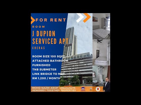 🔥 Exclusive Room for Rent at J Dupion – 5 Mins to MRT, 10 Mins to KL! 🔥