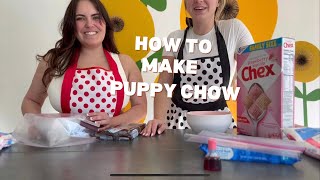 How To Make Puppy Chow with Emma and Gemma