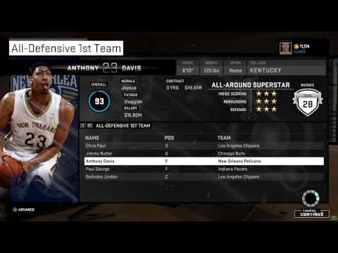 NBA2K15 MyCareer S3 Season Awards