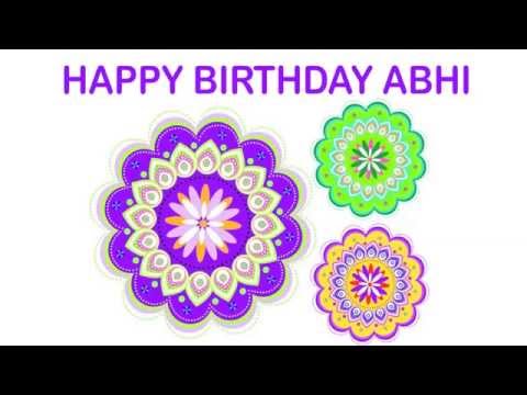AbhiAbby   Pronounced like Abby   Indian Designs - Happy Birthday
