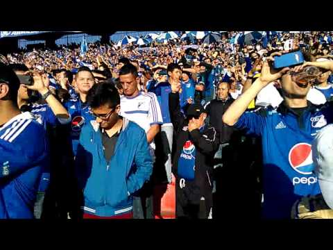 "Salida de millonarios 2-0santafe" Barra: Comandos Azules &bull; Club: Millonarios