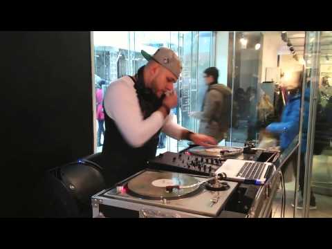 DJ Jon Doe Cutting up at H&M in NYC for Black Friday