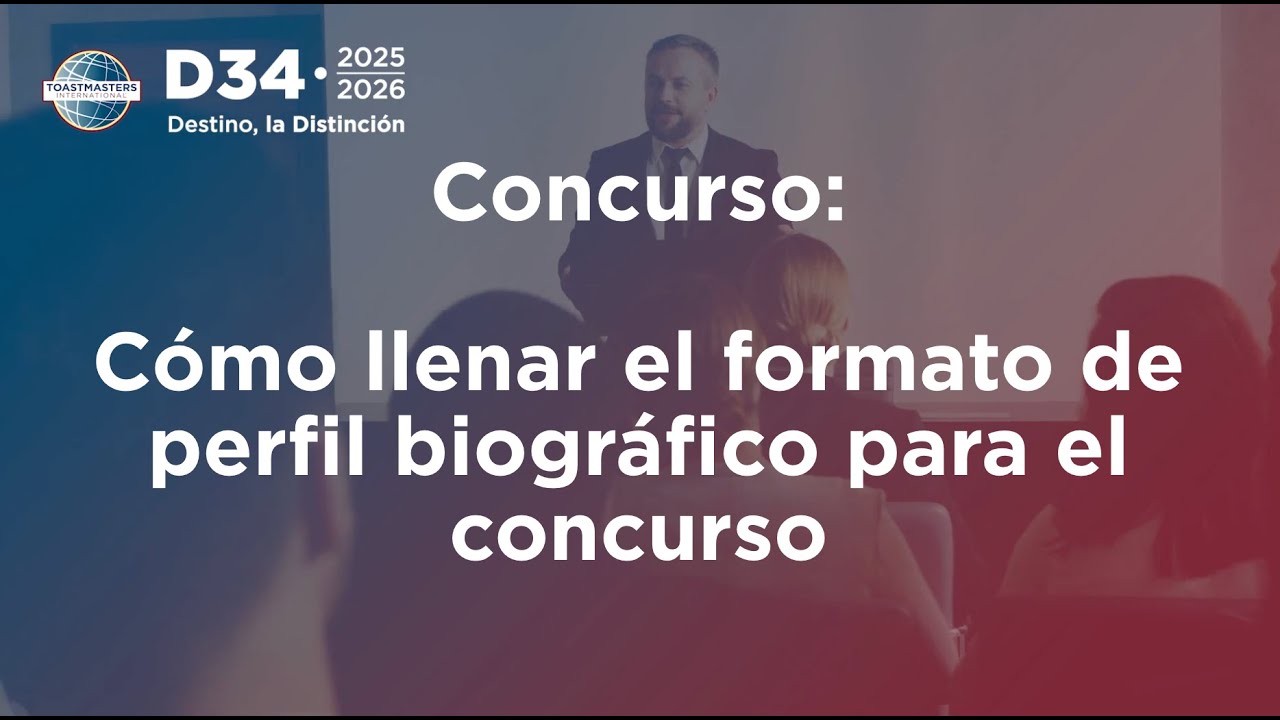 ¿Cómo llenar el formato de perfil biográfico para el concurso?