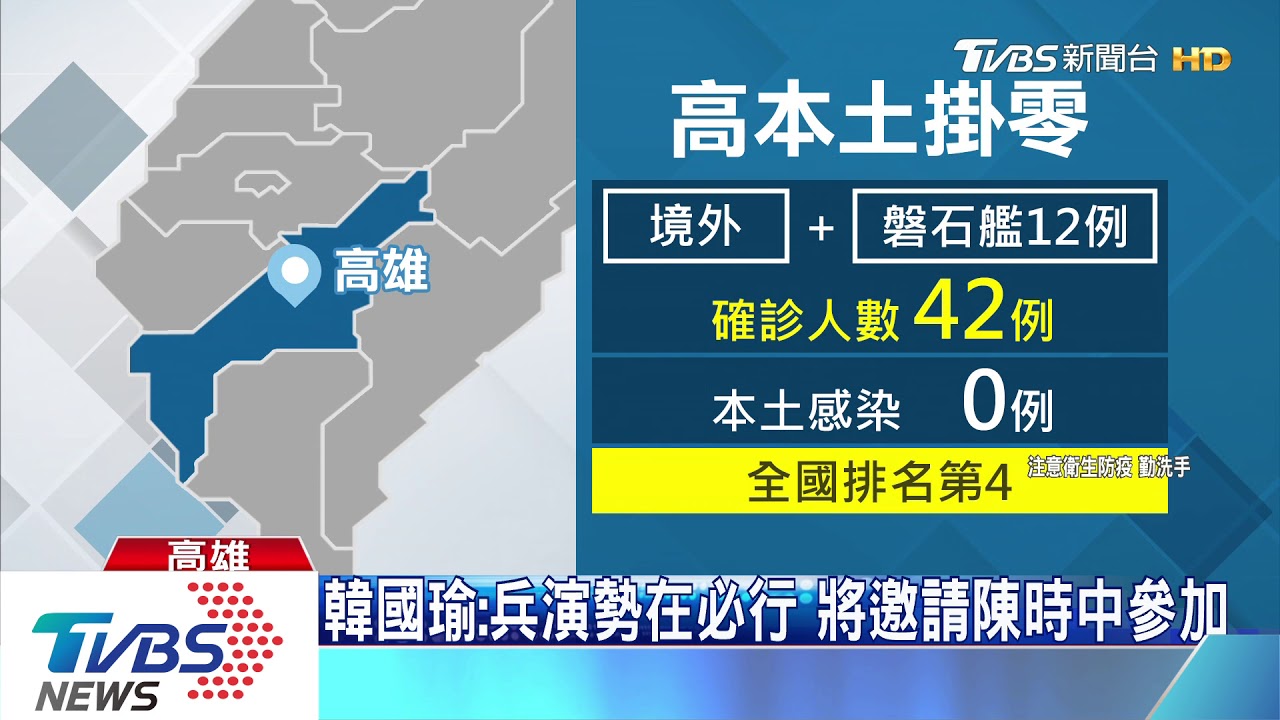 韓國瑜：兵演勢在必行　將邀請陳時中參加