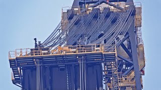 BIGGEST SEMI-SUBMERSIBLE CRANE SHIP SLEIPNIR ARRIVES AT ROTTERDAM PORT - 4K SHIPSPOTTING MARCH 2024