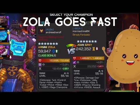 Zola Turns Jean Grey Alliance War Boss Into Potato