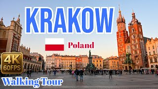 Krakow Poland Walking Tour in 4K 60fps | Main Square, Wawel Hill & Kazimierz – March 2025