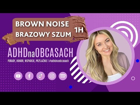 BRAZOWY SZUM | 1H | ADHD SKUPIENIE PRACA USPOKOJENIE RELAKS | BROWN NOISE VIDEO
