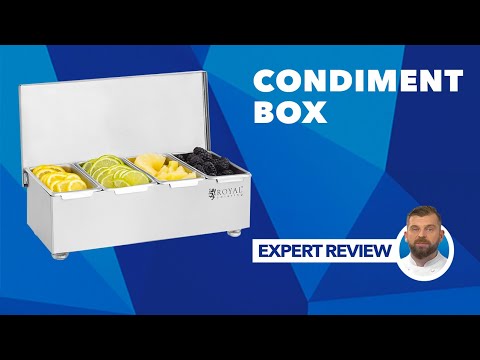 video - Boîte à condiments - Acier inoxydable - 4 x 450 ml