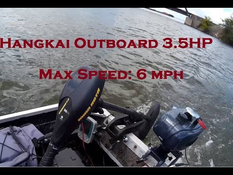 Hangkai Outboard 3.5 HP Speed Test on 14ft Jon Boat