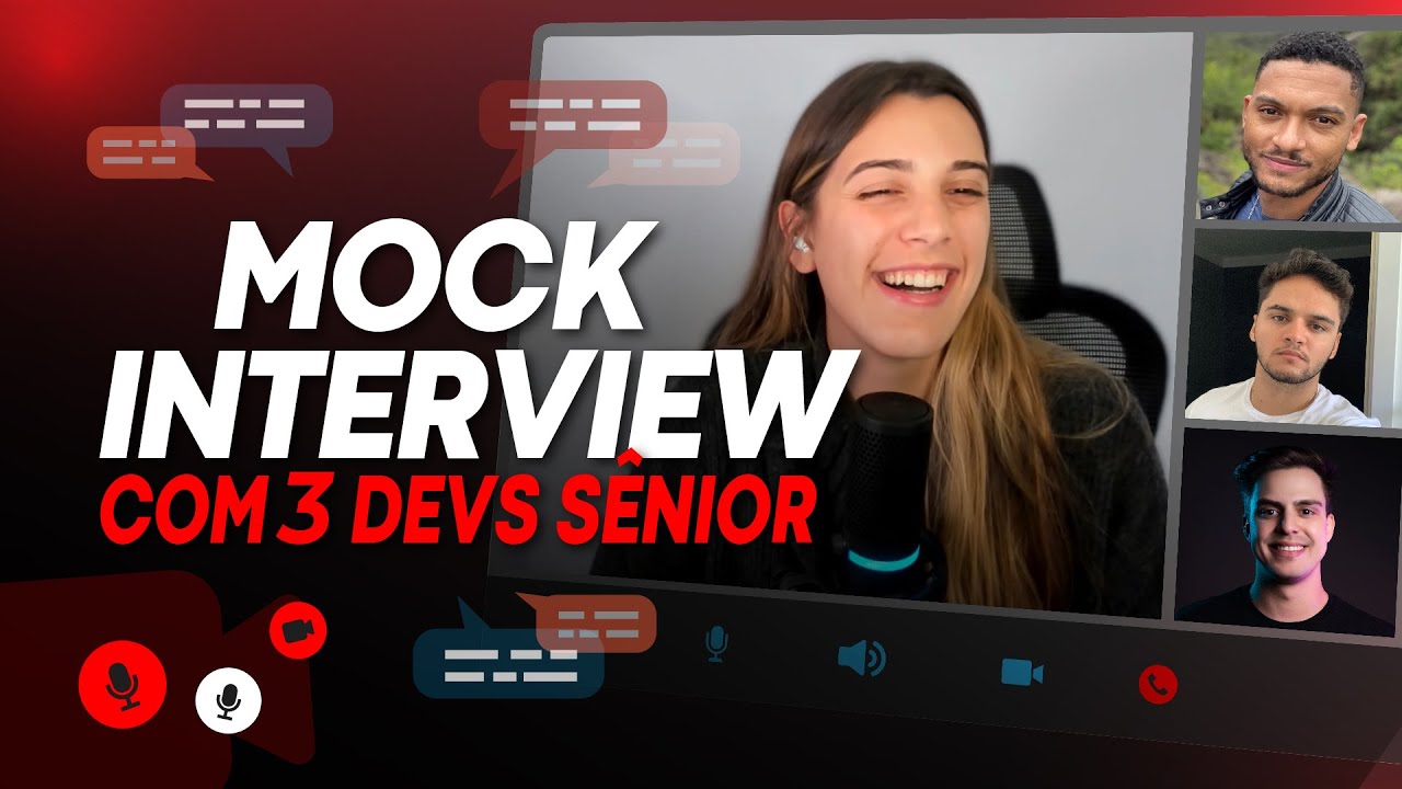 SIMULANDO ENTREVISTA TÉCNICA COM 3 DEVS SÊNIOR | Dicas de processos seletivo