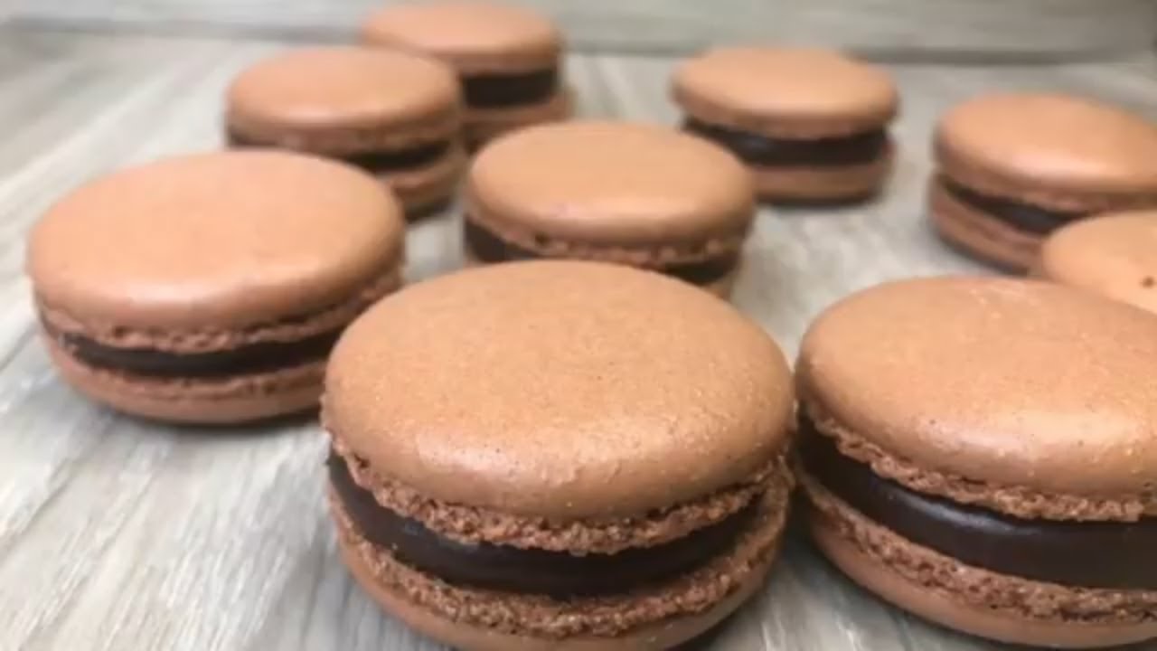 Secret Behind Shiny Macaron Tops - Chocolate Macaron Recipe - Swiss Method - No Hollows