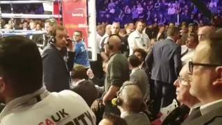 DAVID HAYE & TONY BELLEW ARGUE RINGSIDE AT JOSHUA Vs MOLINA!!