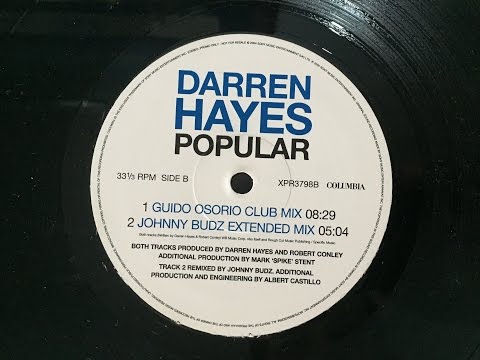 Darren Hayes - Popular (Johnny Budz Extended Mix)