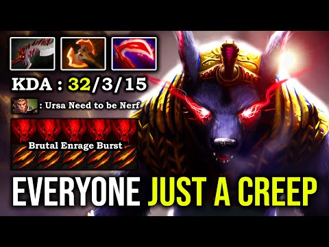 Pro Shows Why Ursa is the Strongest Hero in 7.26 Crazy More Than 1Kill Per Min with First Item Fury