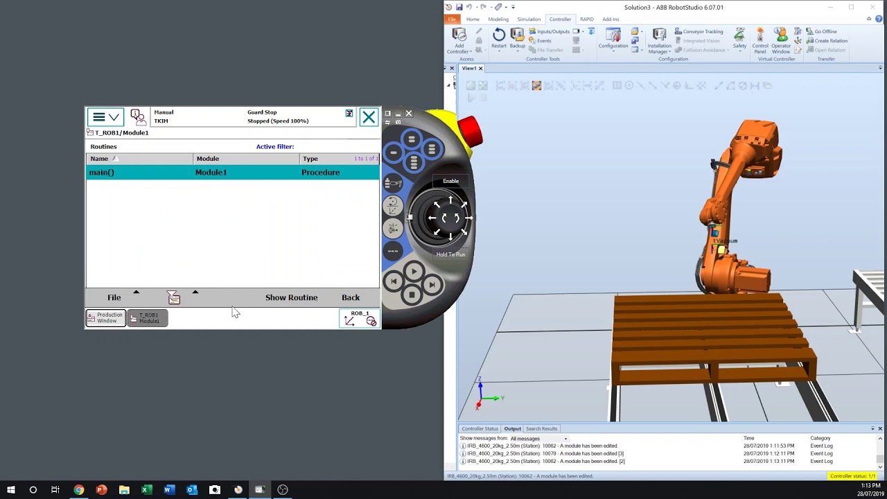 ABB Tutorial 3 Program Editor & Production window