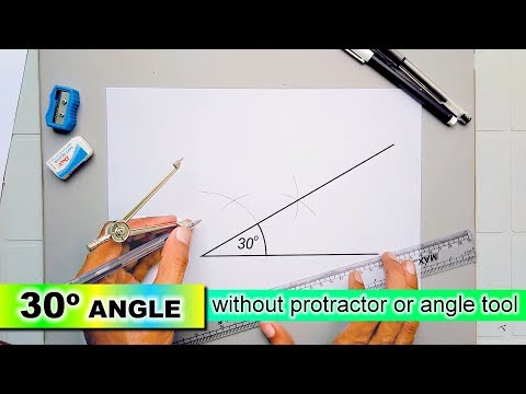 how to draw 30 degree angle without protractor or...