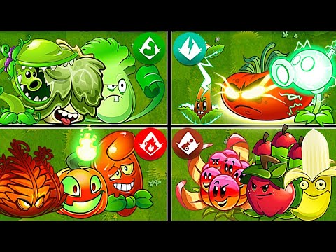 Random 4 Team Palnts Battles - Who Will Win? - PvZ2 Team Plants vs Team Plants