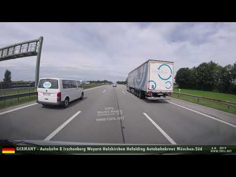 1047 GERMANY - Autobahn 8 Irschenberg Weyarn Holzkirchen Hofolding Autobahnkreuz München-Süd 2019