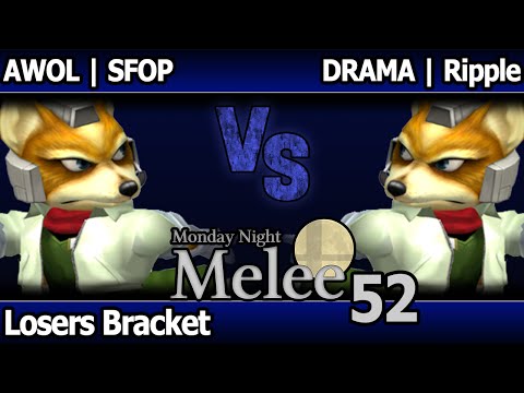 MNM 52 Melee - AWOL | SFOP (Fox) vs DRAMA | Ripple (Fox) - Losers Bracket part 2