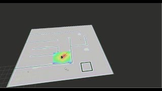 ROS On Stage Simulation-Approaching an unknown target using DOA for estimation of location.