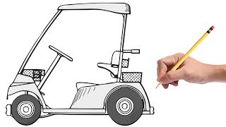 How to Draw a Golf Cart