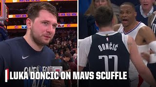Luka Doncic on scuffle with Russell Westbrook: I don't know what happened 🤷‍♂️ | NBA on ESPN