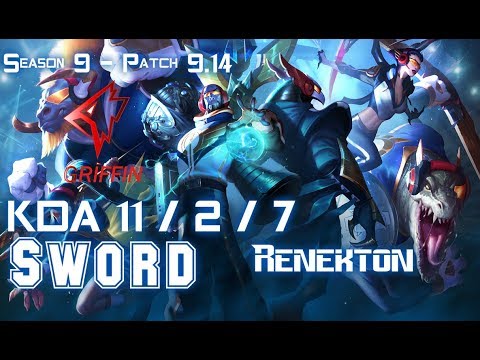 GRF Sword RENEKTON vs QIYANA Top - Patch 9.14 KR Ranked