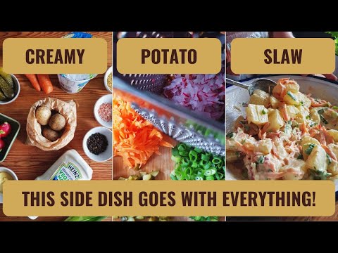 Creamy potato slaw - Low FODMAP side dish that goes with EVERYTHING!