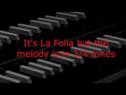 La Folia with drum loop and 3/4 tone melody