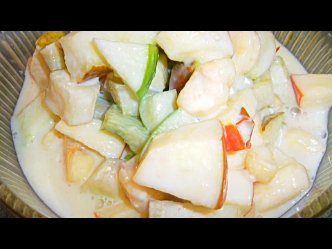 ENSALADA de FRUTAS con leches postre receta- Complaciendo Paladares