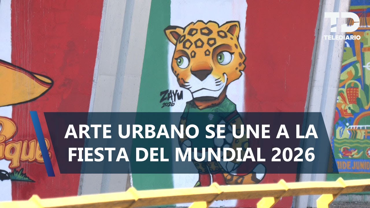 Murales mundialistas adornan las calles de la capital