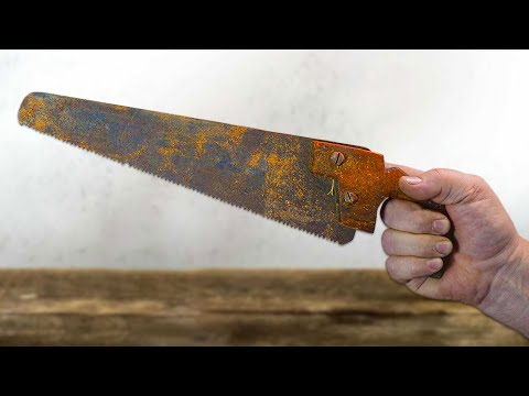 Antique Rusted Saw Restoration