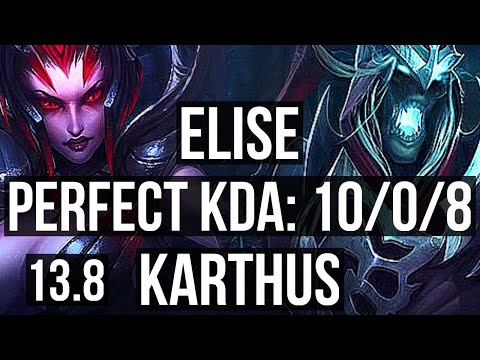 ELISE vs KARTHUS (JNG) | 10/0/8, 69% winrate, Legendary | KR Master | 13.8