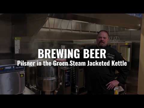 Brewing Beer - Pilsner in the Groen Steam Jacketed Kettle