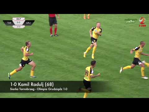 Piękny gol Kamila Raduljego w meczu Siarka Tarnobrzeg - Olimpia Grudziądz