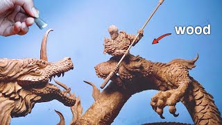 I Carved Black Myth: Wukong vs God Dragon in 30 days - ingenious Chainsaw Skill