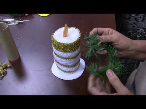 Mulher.com - 26/11/2015 - Vela natalina com toalha - Rosemary Ansante PT2