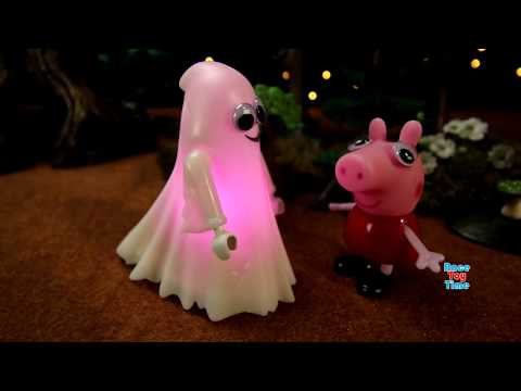 Playmobil Camper and Haunted Forest! Peppa Meets a Ghost!