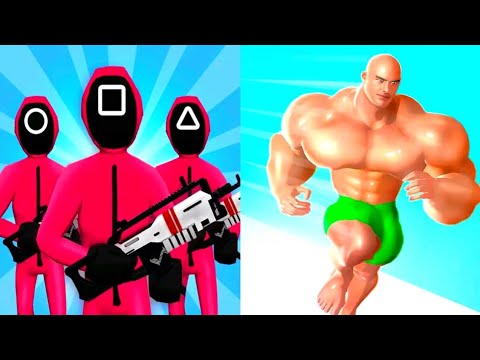 Squid Game Vs Muscle Rush - All Levels Gameplay Trailer Android,iOS New Game