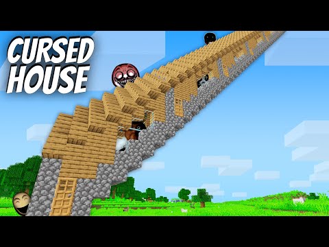 SURVIVAL IN CURSED HOUSE with NEXTBOTS in Minecraft ! I found a STAIRS HOUSE !