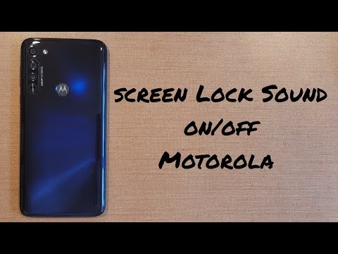 Screen Lock Sound On/Off Motorola Moto G