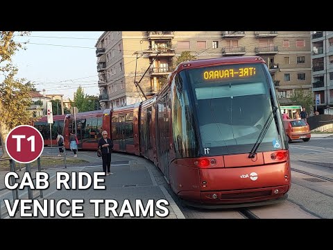 [4K] 🇮🇹 Cab Ride Venice Trams line T1 from Boerio to Piazzale Roma (2023)