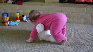 Easter - Evie Playing With Her Bunny