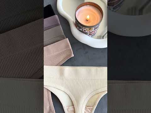 Эластичные трусики стринги в рубчик широкий пояс на высокой посадке с хлопковой ластовицей - фото 2 - id-p2827753941