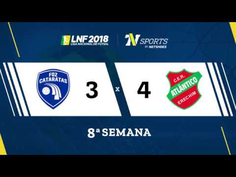 LNF2018 - Foz Cataratas 3 x 4 Atlântico - Gols - 8ª Rodada