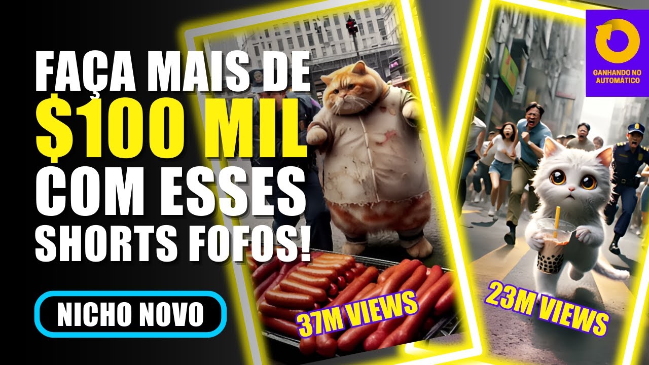 Dá pra ganhar muito dinheiro fazendo shorts fofos assim no Youtube. Ganhar online 2024