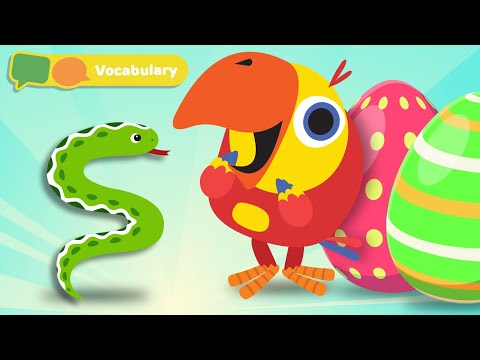 Learning First Words w Larry The Bird -Animal Sounds | Baby Sensory Stimulation | First University