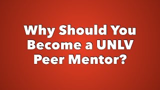Why Should You Become a Peer Mentor
